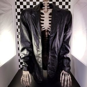 🍾SOLD🕸Black Soft Leather Blazer